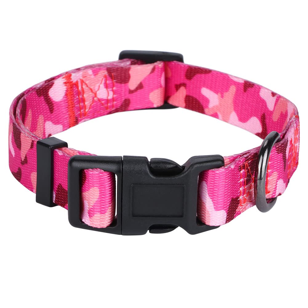 Rhea Rose Dog Collar Special Design Personalized soft collars Pink Camo Small — image 1