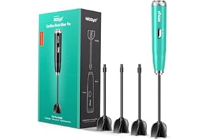 ISTOYO Premium Resin Mixer, Handheld Battery Epoxy Mixer for Saving Your Wrist, Epoxy Resin Mixer, Resin Stirrer for Resin, Silicone Mixing, DIY Crafts, Resin Molds (Green, Included 4 pcs Paddles)