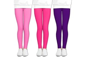 LUOUSE Multipack Cute Printed Girls Stretch Leggings Ankle Length 4-13 Years