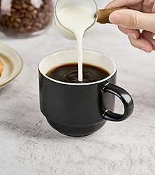 YHOSSEUN Porcelain Stackable Coffee Mug Set With