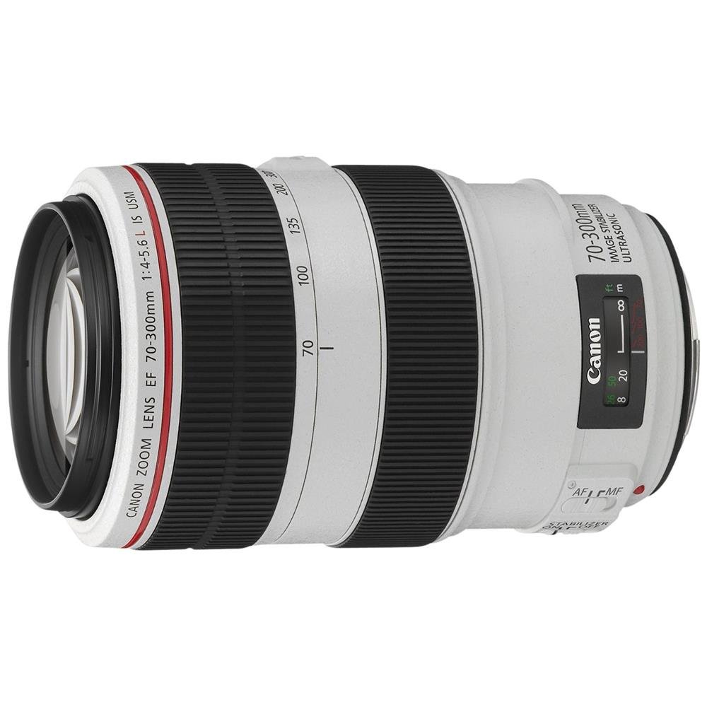 Canon 4426B005AA EF 70-300 f/4-5.6L IS USM Lens, Black/White