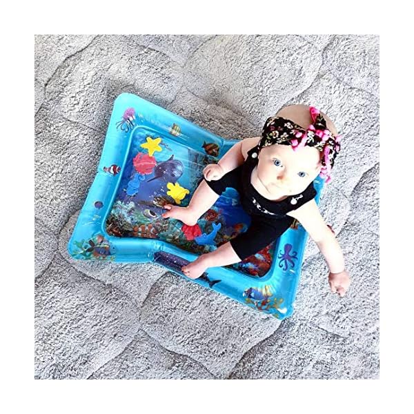VATOS Tummy Time Water Mat Inflatable Baby Water Play Mat for Kids Perfect Sensory Toys for Baby Early Development…
