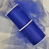 Premium Colored Tulle - Nylon Tulle Ribbon - 25 Yards (6, Royal Blue)
