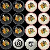 Imperial Officially Licensed NHL Merchandise: Home vs. Away Billiard/Pool Balls, Complete 16 Ball Set, Chicago Blackhawks
