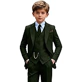 Retro 3 Pieces Slim Fit Boy Suit Tweed Herringbone Formal Stylish Vest Tuxedo Pants Wedding Homecoming Dress Wear Set