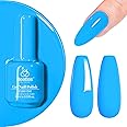 Beetles Blue Gel Nail Polish, 1 Pcs 15ml Bright Blue Gel Nail Polish, Navy Blue Nails Polish Soak Off Nail Art Manicure Salon Home DIY Design Uv Nail Lamp Needed Summer Gift for Women