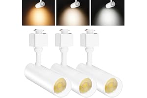 OTeedo 3 Pack LED Track Lighting Heads 10W Dimmable H Type Track Light fixtures 3000K-4500K-6000K Track Fixtures Ceiling Spotlight 24°Angle for Art Accent Lighting Flicker Free CRI90+ 1000lm White