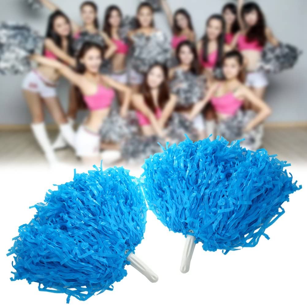 Pwshymi Cheerleading Poms,Sports Cheerleading Poms, Cheering Squad Hand Flowers Plastic Cheerleading Pom Poms for Football Basketball Cheers(Pink) Sportinggoods