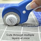 Headley Tools 45mm Rotary Cutter with 5 Extra Blades Ergonomic Left/Right view 2