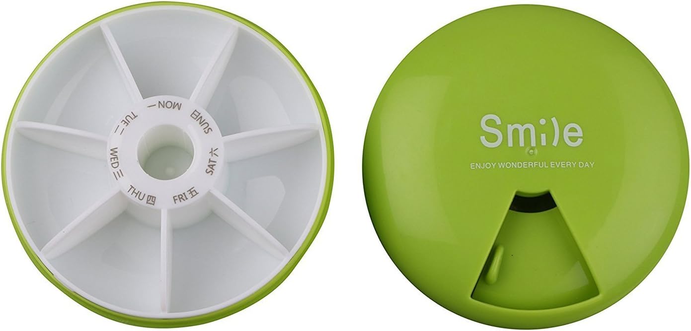 Miamour One Week Round Plastic Pill Box