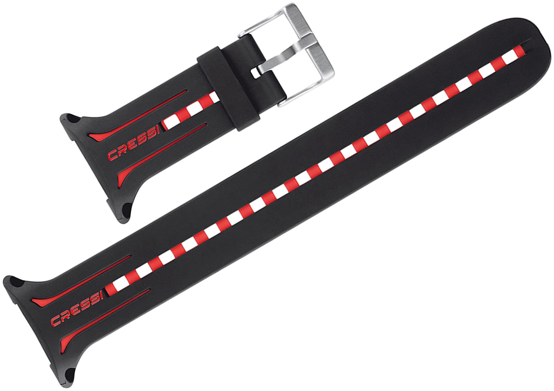 Cressi Giotto Strap for Dive Computer - Black/Red