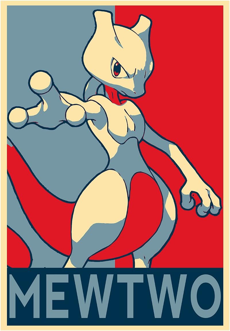 Amazon インスタバイポスターポケモンプロパガンダミュウツー A3 42x30 Cm アートフレーム ポスター オンライン通販