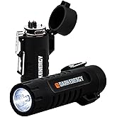 Dark Energy Plasma Lighter with Mini Flashlight | Rechargeable Dual-Arc Plasma Beam, 120 Lumen Flashlight and Strobe | Rugged, Tactical Design for Camping, Hiking, Outdoor, Home and Emergency