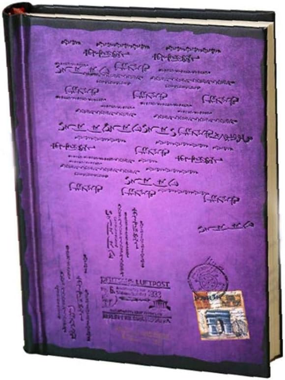 Vintage Bronze Magic Book Diary Notebook Journal Notepad Hard Cover Traveler Notebook - Color Purple