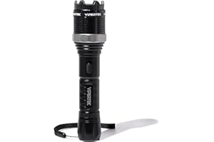 VIPERTEK VTS-T01 Aluminum Stun Gun for Self Defense Rechargeable with LED Flashlight