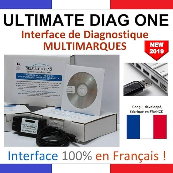 Ultimate Diag One – MULTIMARQUES – Autocom Delphi Can Clip Diagnostic Interface Diagbox – USB-Version