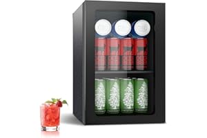 DollarDash Compact 24 Can/0.9 Cu.Ft Mini Fridge For Soda, Drink,Beer Or Wine, Portable Quiet Small Beverage Refrigerator Cooler With Removable Shelves&Manual Temperature Control For Office, Dorm, Bar