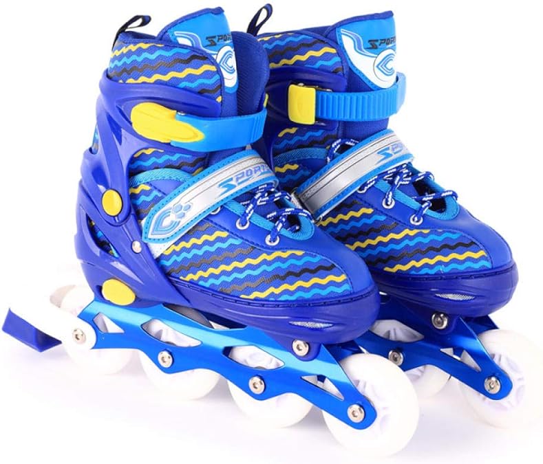 YSCYLY Roller Skates Boots,Full Flash Pulley Speed Skating Shoes,For