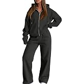 Vividcrate Womens Sweatsuits 2 Piece Set Full Zip Casual Winter Long Sleeve Hoodie and Sweatpants Fall Tracksuit