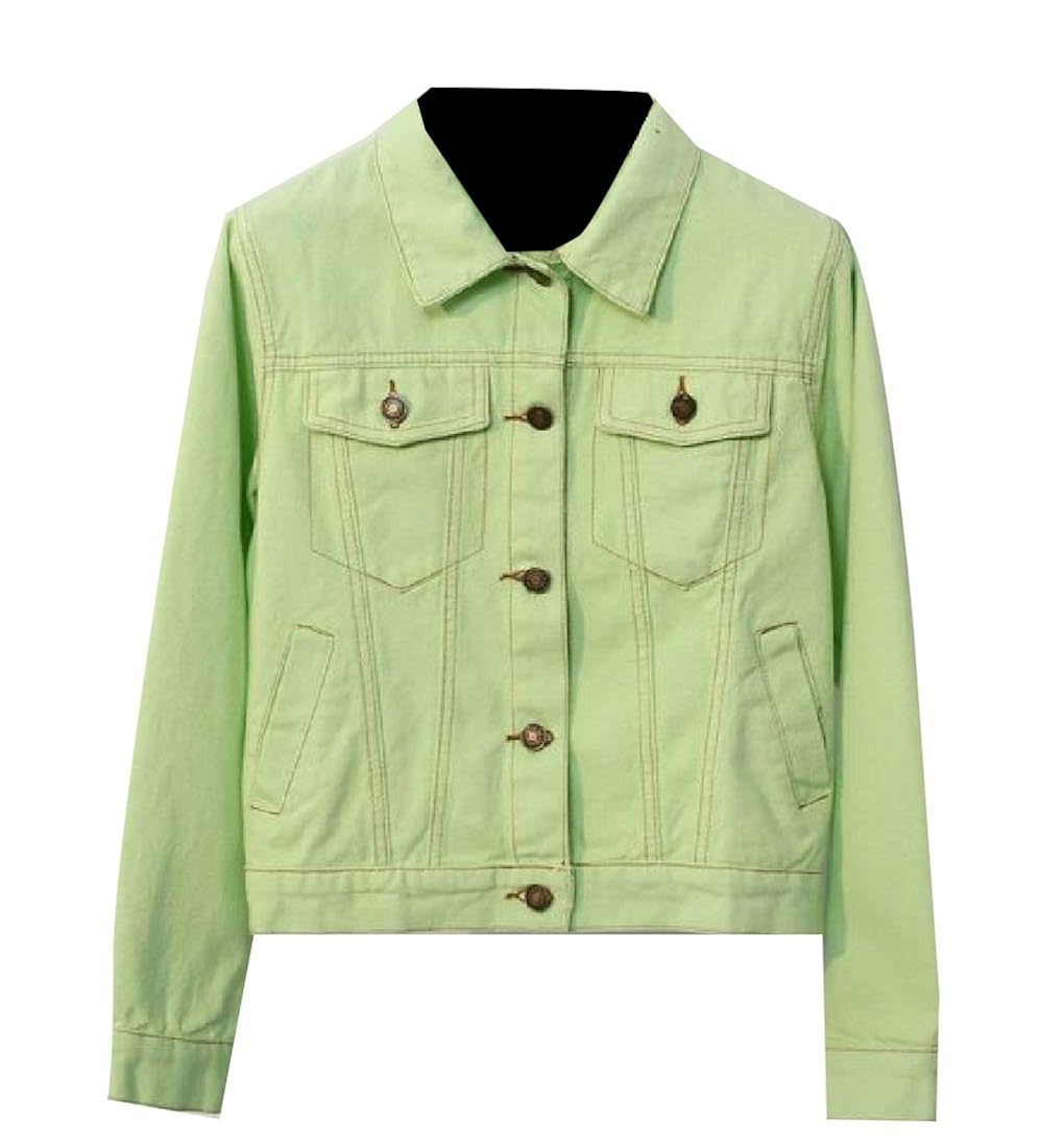 light green jean jacket