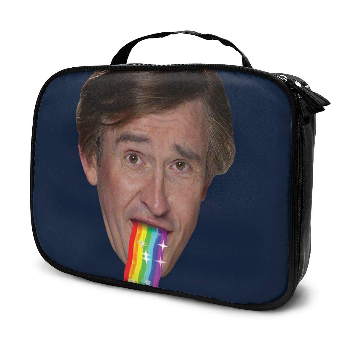 Multi-Functional Bag With Compartments Alan Partridge Puking Rainbow Snapchat Filter Professional Cosmetic Pouch Travel Kit Makeup Boxes Makeup Bag