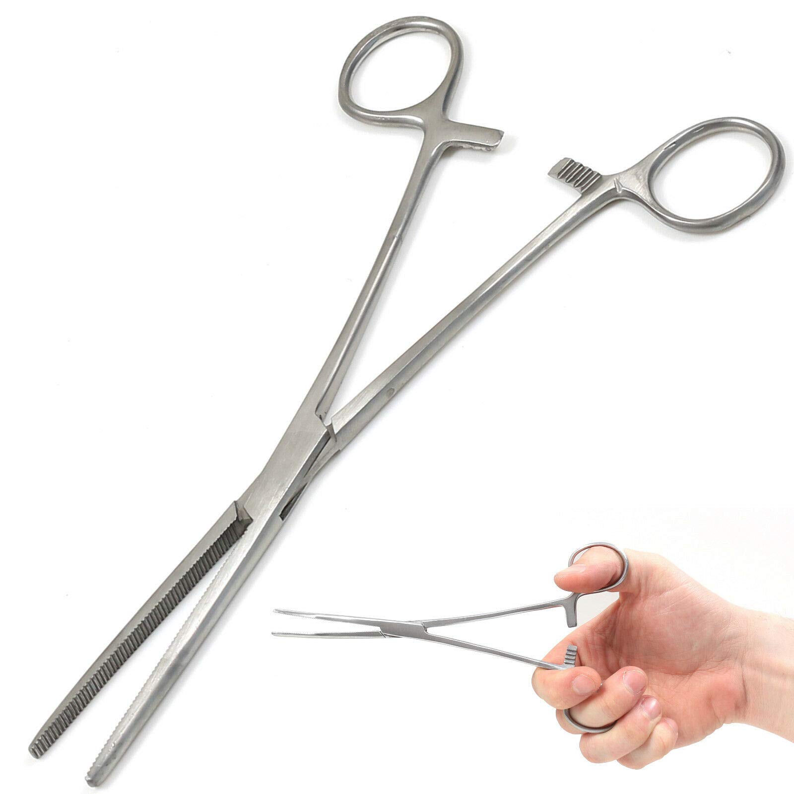 Panther Surgical Stainless Steel Long Nose piercing Pliers 8'' Carp Fishing Accessories Straight Fishing Forceps Unhooking Pliers for Carp Sea Fly Fishing