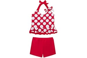 Vogseek 5-10T Girls 2pcs Swimsuits with Boyshort for Kids Swimwear Bathing Suits Set
