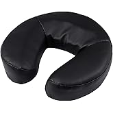 Kalolary Massage Face Cradle Cushion for Massage Tables | Universal Crescent Headrest Face Rest Neck Head Cushion Pillow for Massage Chairs Spa bed (Black)