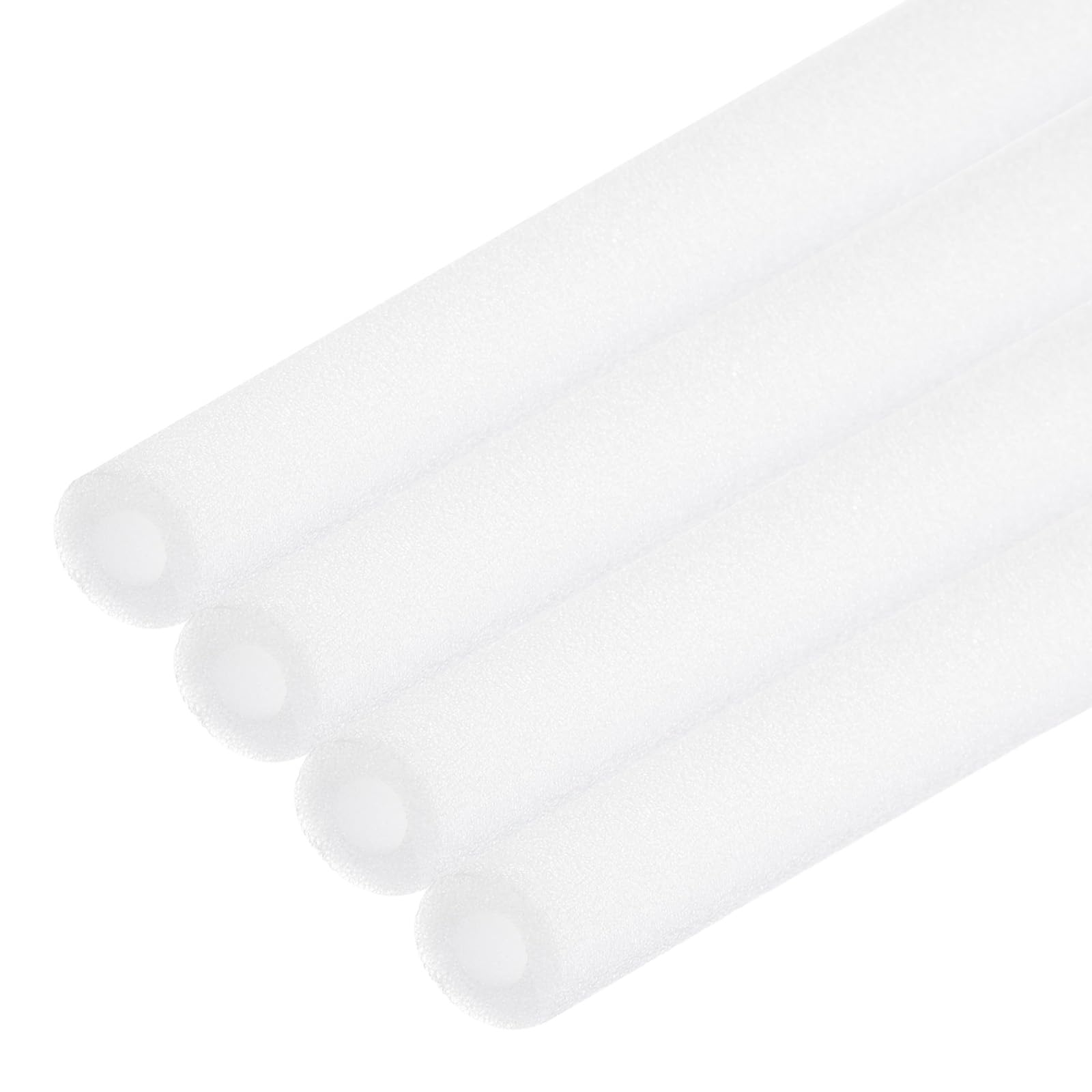 Rebower 4pcs Pipe Insulation Foam Tube 10x20mm 3ft Heat Preservation Foam Pipe [for Copper Water Pipe Freeze Protection] - White