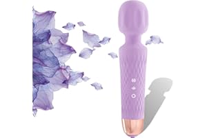 NICLOVE Massage Wand Handheld Cordless Massager – 3H Powerful Vibration, Quiet & Waterproof – 20 Modes 8 Speeds Muscle Therap