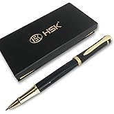 HSK Luxury Ballpoint Pens gift Pen Black Refill Line width 0.5mm,Best Ball Pen Gift Set for Men & Women Professional Executive,Office,Nice Pens Classy Gift Box (Black)