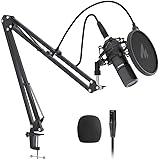 XLR Condenser Microphone Kit MAONO AU-PM320S Professional Cardioid Vocal Studio Recording Mic for Streaming, Voice Over, Voca
