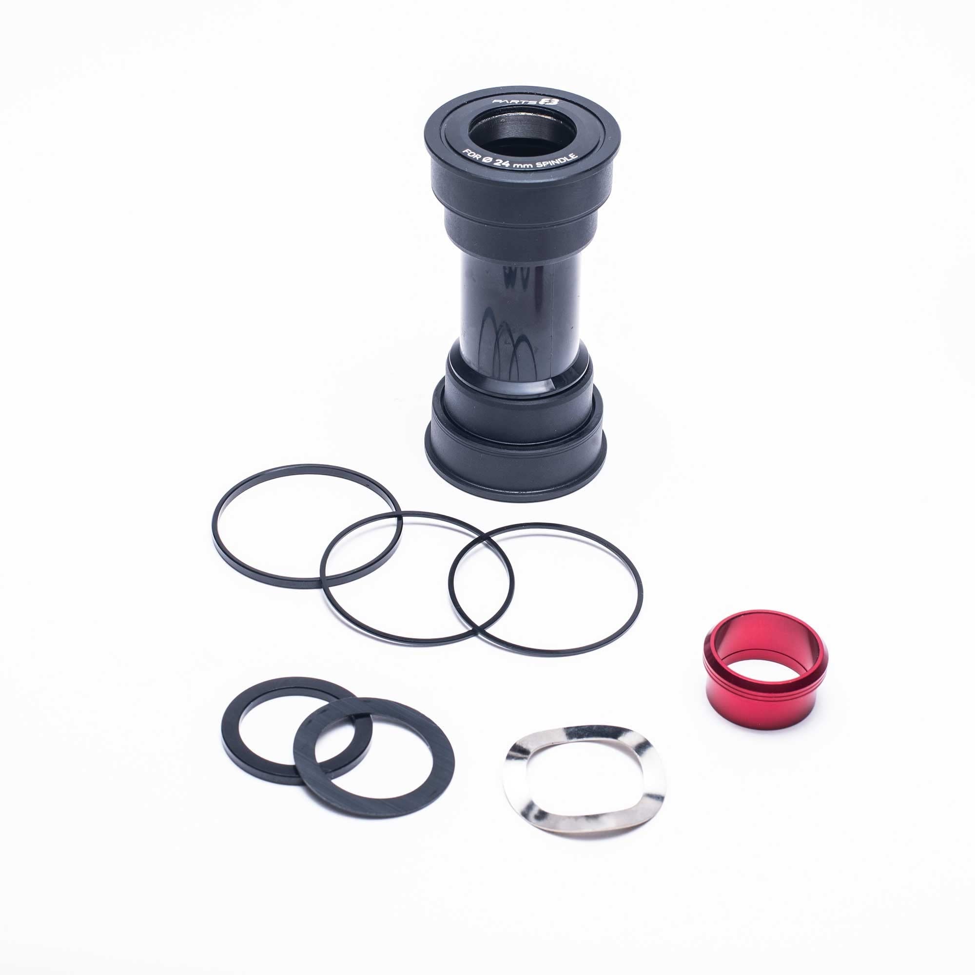 Parts 8.3 Shimano/Sram-INT 22/24 and 24/24-EXT Threaded Adult Unisex Bottom Bracket, Black, 22-24