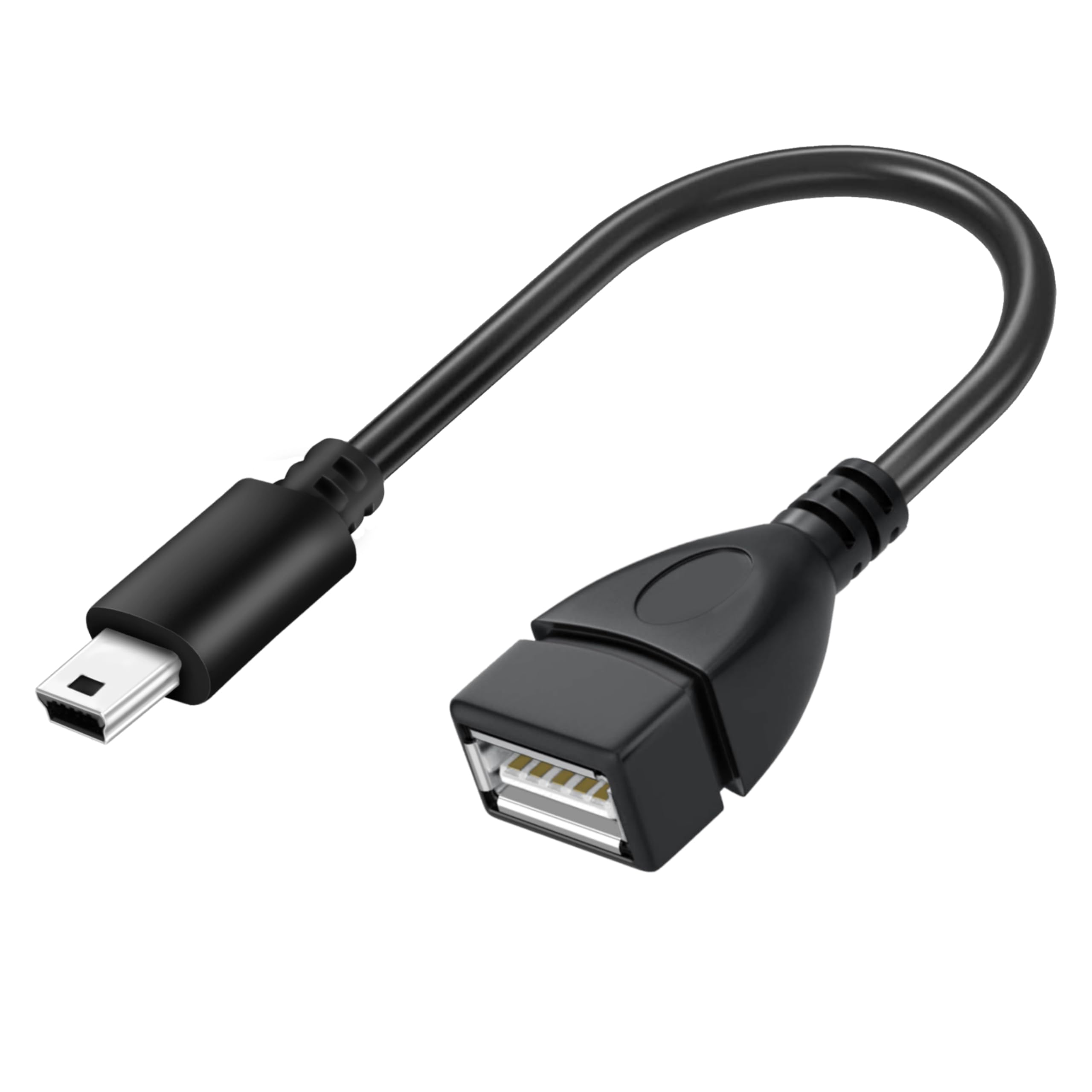 Photo 1 of SaiTech IT Mini USB OTG Cable for Digital Cameras - USB A Female to Mini USB B 5 Pin Male Adapter Cable