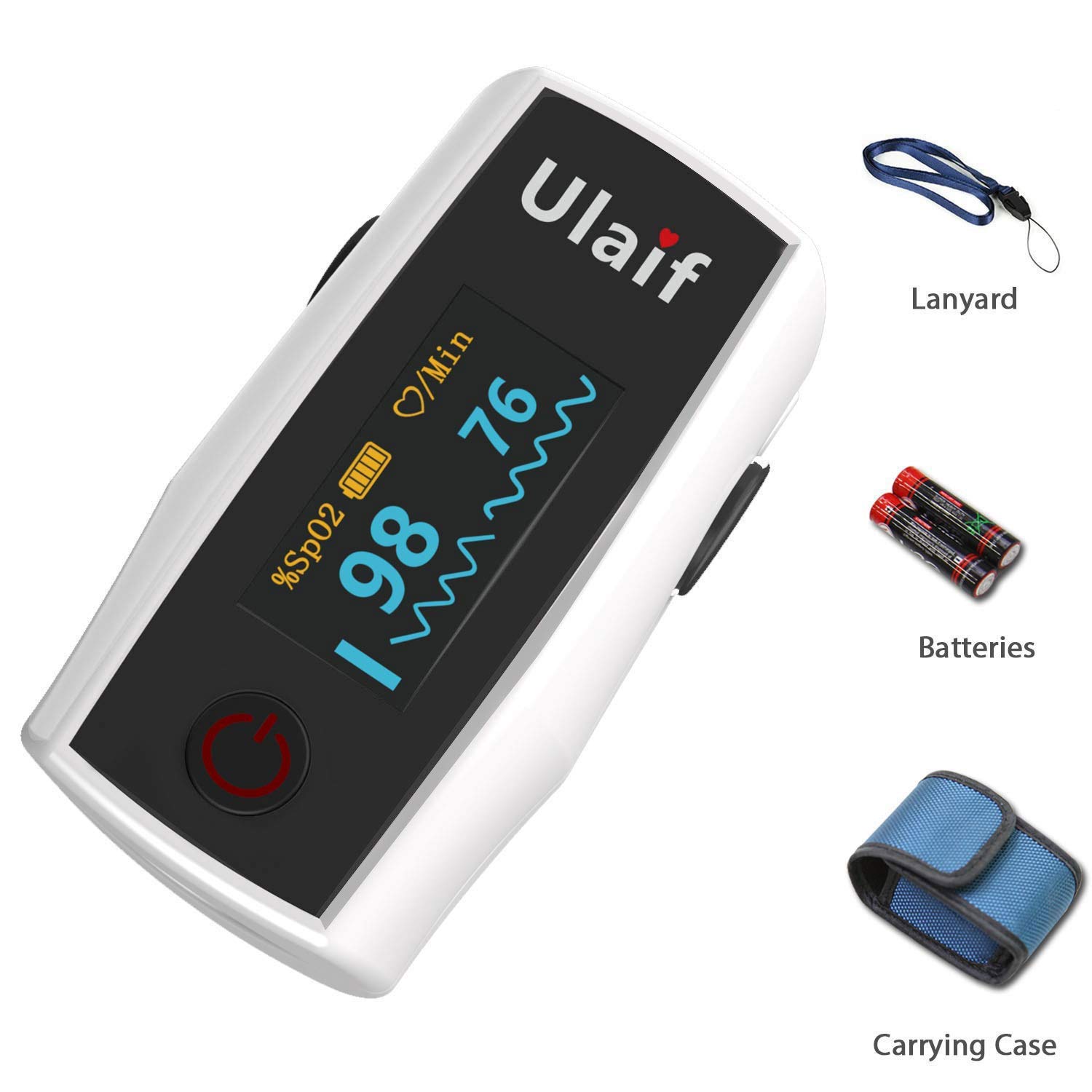ULAIF Fingertip Pulse Oximeter With OLED Display Portable Oximetry