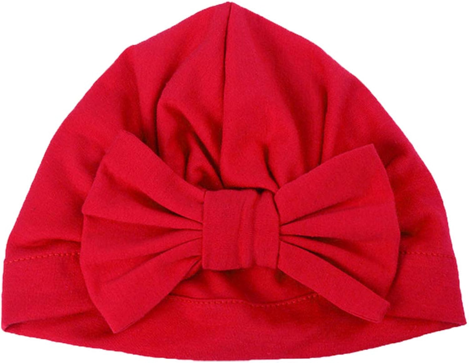 LERTREE 5 Pack Baby Solid Knot Hats Baby Girls Toddler Turban Bow Cap Infant Head Cap: Clothing