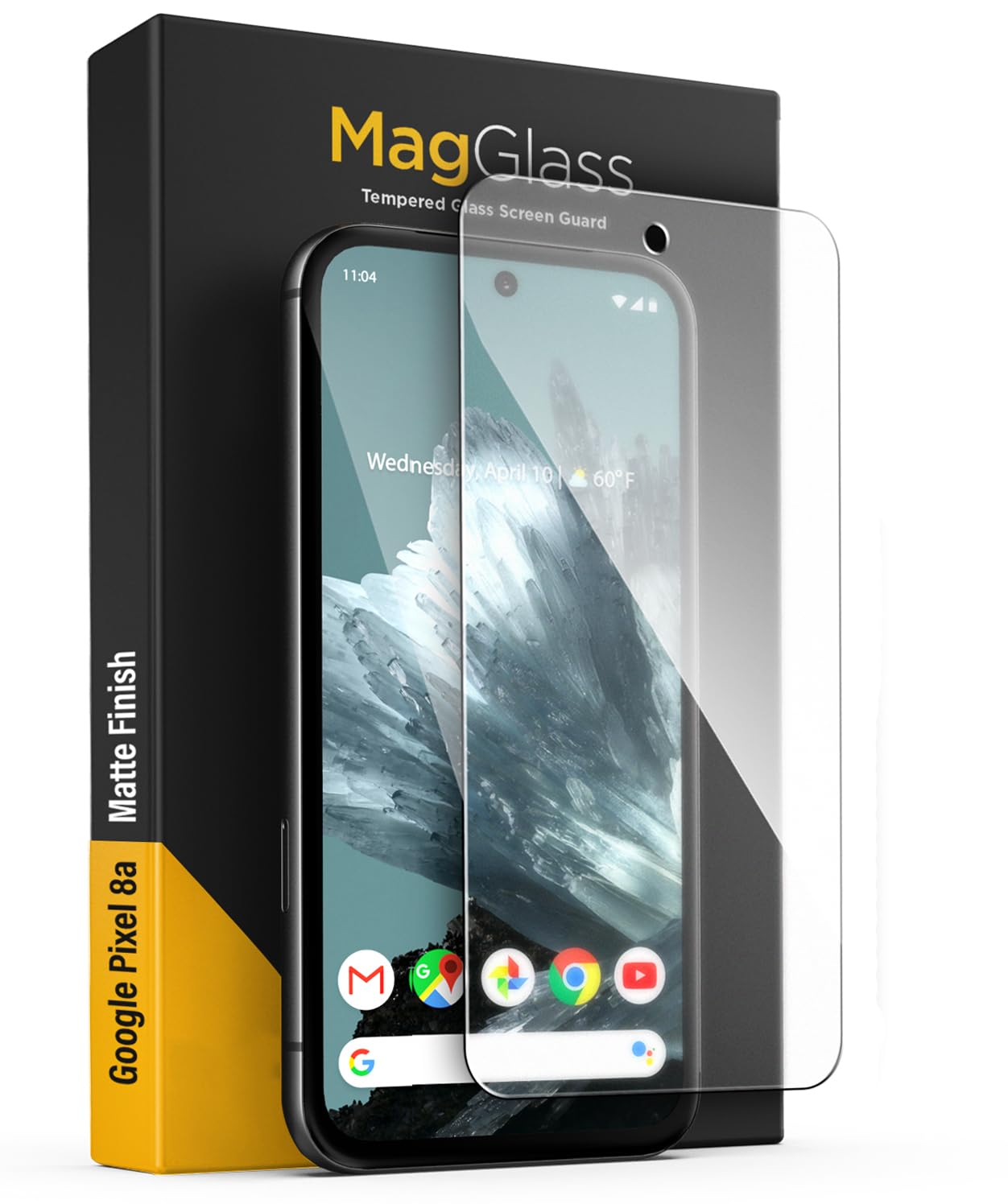 magglass Matte Screen Protector Designed for Google Pixel 8a, Anti Glare Tempered Glass Guard