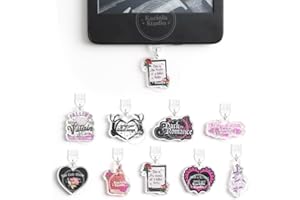 Kaciola 9 Pack Funny Dust Plug Charm Type C for Kindle/E Reader, Dust Plug Accessories for Women, Type C/Micro USB Dust Plug