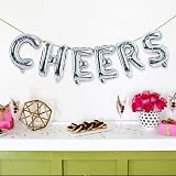 TONIFUL 16 Inch Letter Balloons 52 Pieces Silver A-Z Alphabet Foil DIY Banner view 4