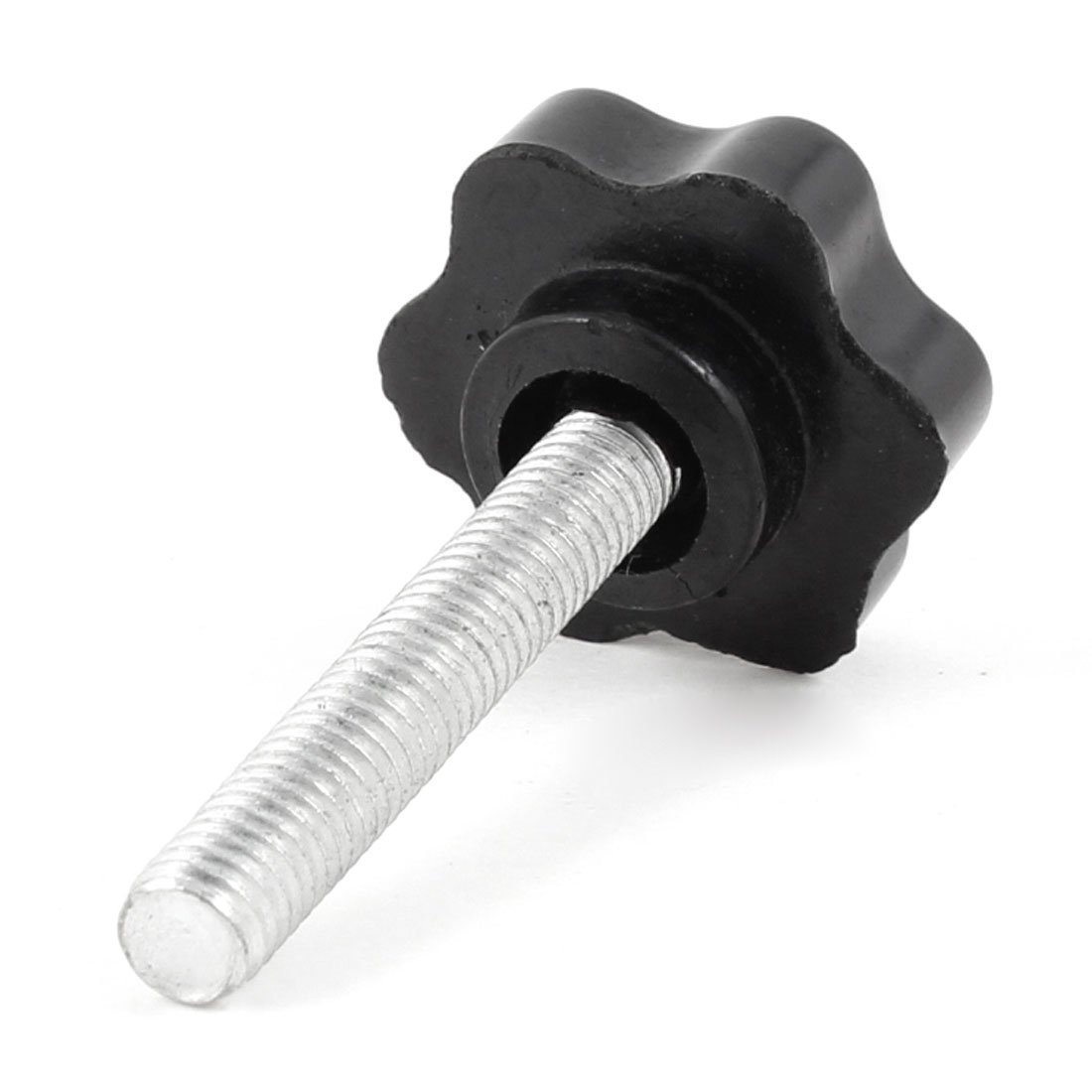 sourcingmap 25mm Star Head Dia M6 x 35mm Male Thread Screw On Type Clamping Knob