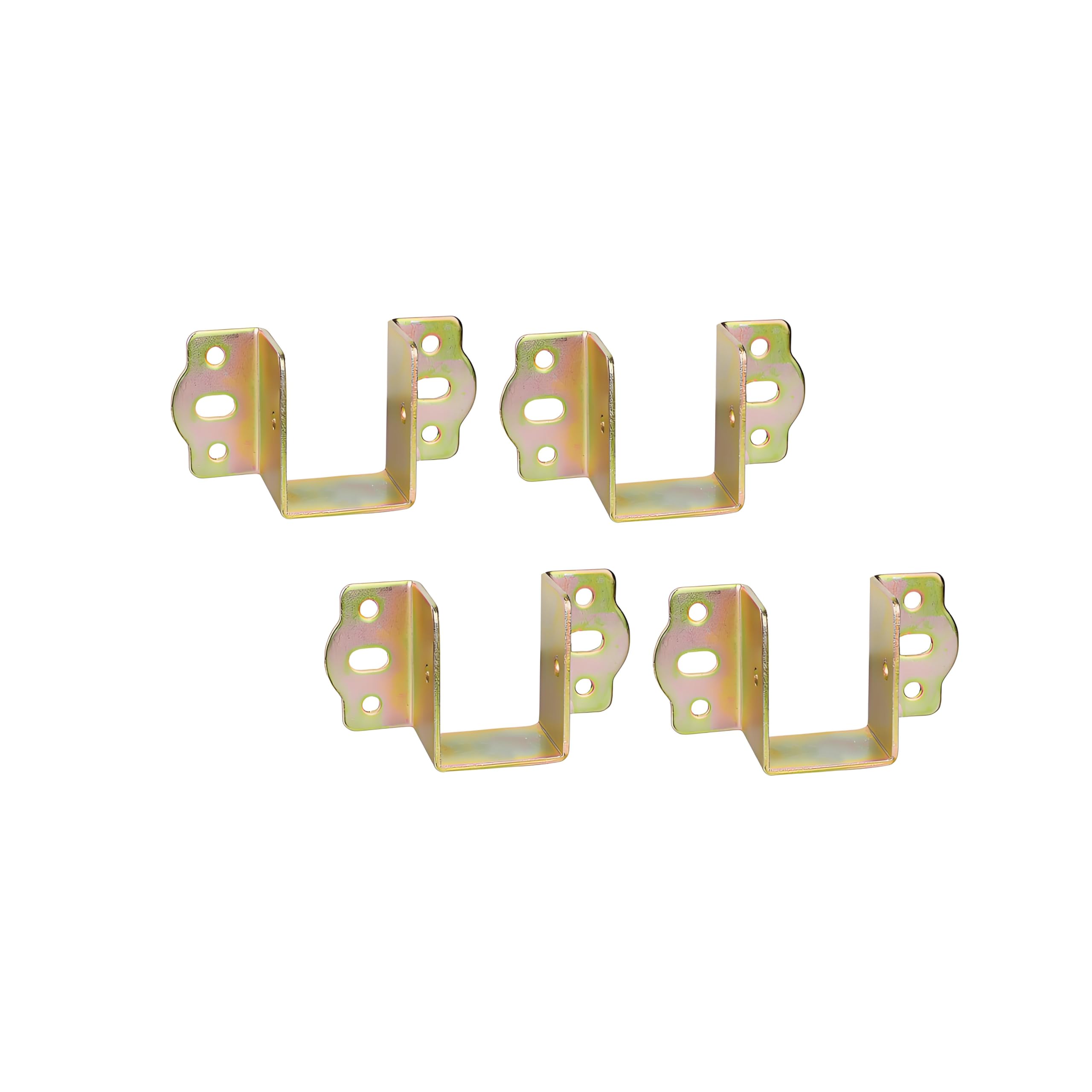 LIKERAINY Centre Support Bed Hinge Rail Brackets Timber Joist Hanger Width 35 mm Suspension Connecting Fittings Hooks Fastener for Bed Frame Metal 4 pcs