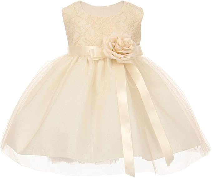 girls ivory lace dress