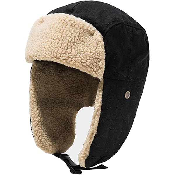 Vintage Ushanka Hat for Men Women Winter Trapper Hat with