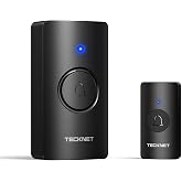 TECKNET Wireless Doorbell 1312FT, IP67 Waterproof Battery Powered Door Bell | Classroom Doorbell, 60 Chimes 5-Level Volume, 4.5-year Battery Life, Electric Doorbells No Plug-in Required for Home