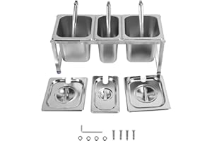 Stainless Steel Telescopic Condiment Dispenser Rack for Jam Pot Holder Milk Tea Syrup Stand (No.27 2pcs 2.2L 1pc 1.6L)