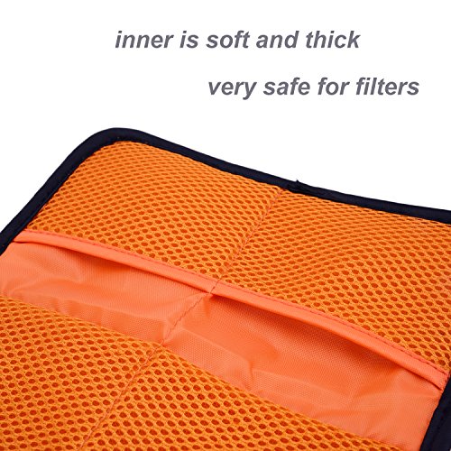 Sunmns 6 Pocket Camera Lens Filter Carry Case Bag Pouch for Filters 25 mm to 82 mm