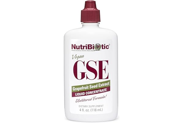 NutriBiotic – GSE, 4 Oz Liquid | The Original Grapefruit Seed Extract Premium Concentrate with Bioflavonoids | Vegan, Gluten