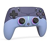MWCG Wireless Controller for PS5, Compatible with PS5 Pro/Slim/PC, Dual Vibration, Modded Function,8 Light Modes, 3.5mm Audio Jack, 6-Axis Motion Contro Gamepad with Speaker