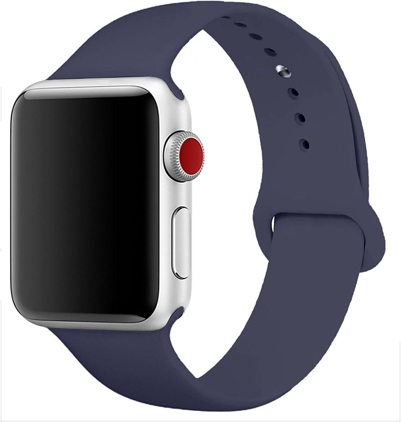 Sport Band for Apple Watch 42mm, Aimote Soft Silicone Replacement Strap for Apple Watch Series 3, Series 2, Series 1,Sport Edition, M/L Size, 42mm Midnight Blue