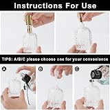 LOPHE Perfume Atomiser Refillable 50ml Twin Set Gold Silver Glass view 6